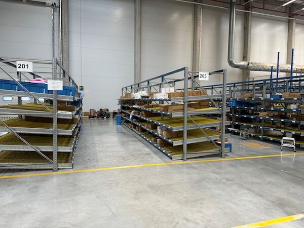 34 Felder Stückgut – Durchlaufregal / Bereitstellregale für Kästen und Kartonagen – Bild 2