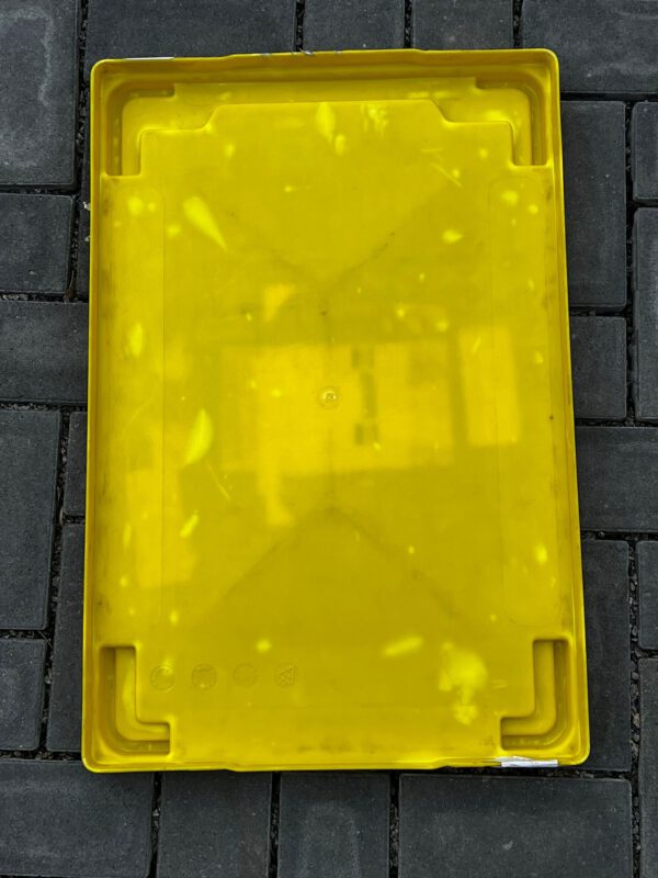 570 Stück, Deckel für Faltkiste klein, Eurostapelbehälter, SSI Schäfer, 600x400mm, gelb – Bild 2