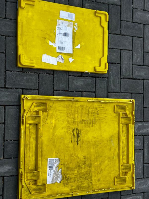 1.700 Stück, Deckel für Faltkiste groß, Eurostapelbehälter, SSI Schäfer, 800x600mm, gelb – Bild 3