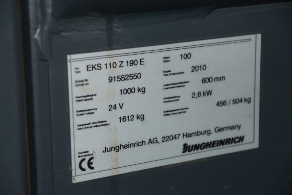 Nr.1, Vertikal-Kommissionierer 1to, EKS 110 Z 190 E, Baujahr: 2010, 5.084 Stunden lagertechnik