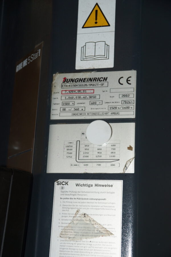 Nr.9, Hochregalstapler Kommisionierstapler, ETX-K150, Baujahr: 2002, 13421 Stunden – Bild 18