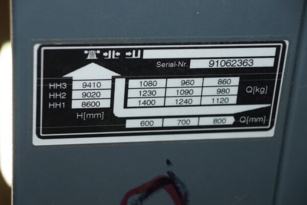 Nr.14, Schubmast­stapler 1,4 - 1,6t, ETM/V 214, Baujahr: 2010, 10.238Stunden – Bild 3