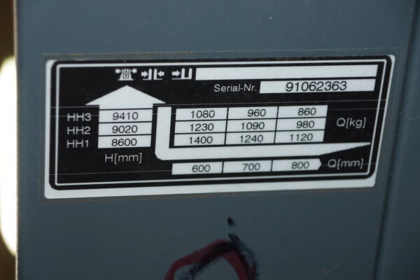 Nr.14, Schubmast­stapler 1,4 - 1,6t, ETM/V 214, Baujahr: 2010, 10.238Stunden lagertechnik