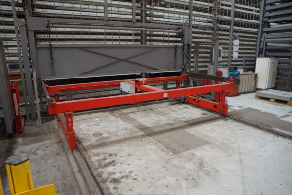 vollautomatisches Blechlager mit 6 Auslagerstationen, 1 Einlagerstation, Remmert, für Bleche max. 4000x2000mm, 243 Lagerplätze, 200 vorhandene Kassetten, max. Beladung pro Palette 5000kg – gebraucht - : – Bild 31