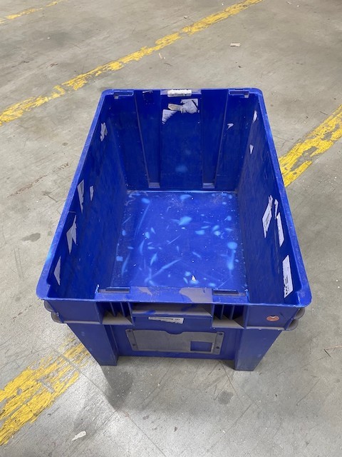 10.000 Stück Euro Drehstapelbehälter, 600 x 400 x 300mm, grau und blau - gebraucht lagertechnik