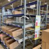 8 Felder mit  schmalem Rücklaufrollenbahn, bis 2,30m tiefe Ebene, Kolli-Durchlaufregal, Stückgut – Durchlaufregalanlage / Bereitstellregale für Kästen und Kartonagen, SSI Schäfer – Bild 3