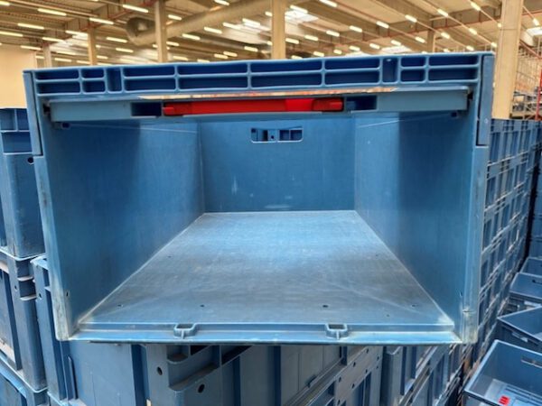 16.000 Stück, Eurostapelbehälter mit 1 Seite zum Hochklappen, UTZ, 600x400x270mm, blau – Bild 2