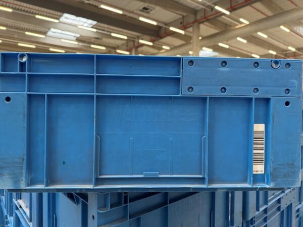 16.000 Stück, Eurostapelbehälter mit 1 Seite zum Hochklappen, UTZ, 600x400x270mm, blau – Bild 4