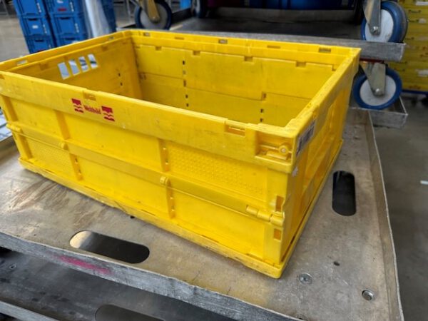 600 Stück, Faltkiste, Eurostapelbehälter, UTZ, 600x400x220mm, gelb (rote Logoschrift) – Bild 10
