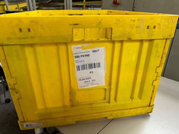 3.200 Stück, Faltkiste groß, SSI Schäfer, Eurostapelbehälter, , 800x600x440mm, gelb – Bild 2