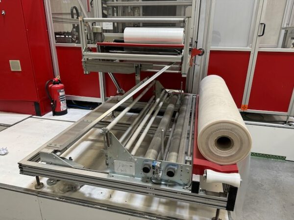 Folienverpackungsmaschine, Cellophanierung von Liegeware (Textil) oder anderen kleinen Teilen, inkl. Drucker – Bild 3
