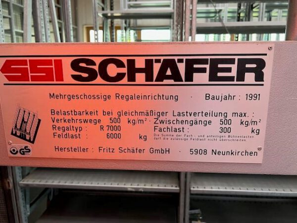 470 Felder Fachbodenregalanlage, SSI Schäfer, ca. 4,30m, 300kg / Boden lagertechnik