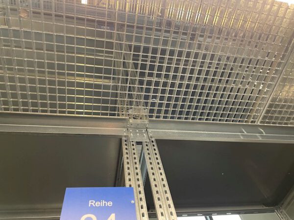  Große Fachbodenregalanlage, 3 Ebenen / Stockwerke, Berger, Böden: 1m x 0,60m, ca. 6.700 Felder, 150kg / Boden, 28.000 Fachböden, ca. 7,50m hoch, ca. 31m x 100m Grundfläche – Bild 25