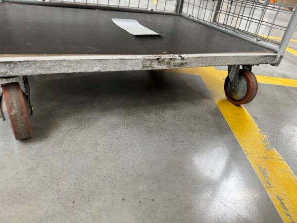 143x Gitterrollwagen / Kommissionierwagen, mit Faltboden, weiß – Bild 14