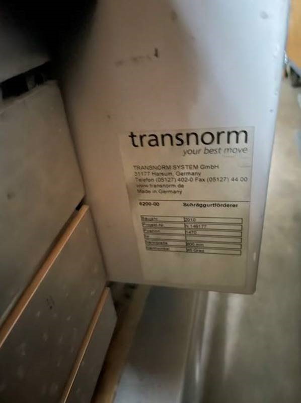 2 Stück Transnorm Einschleuser / Schräggurtförderer lagertechnik
