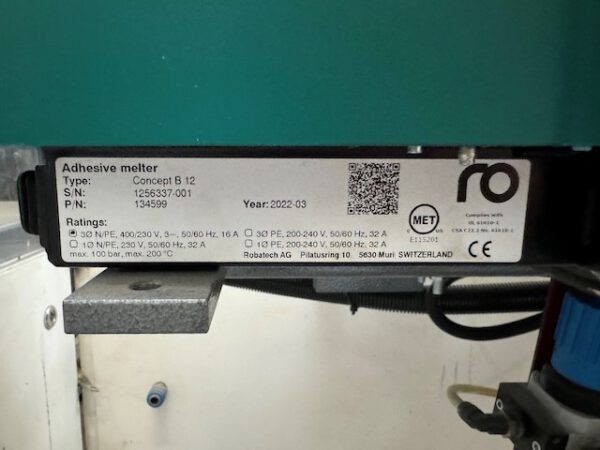 Heißleimklebstoffmaschine, Robatech,  Concept B 12 – Bild 4