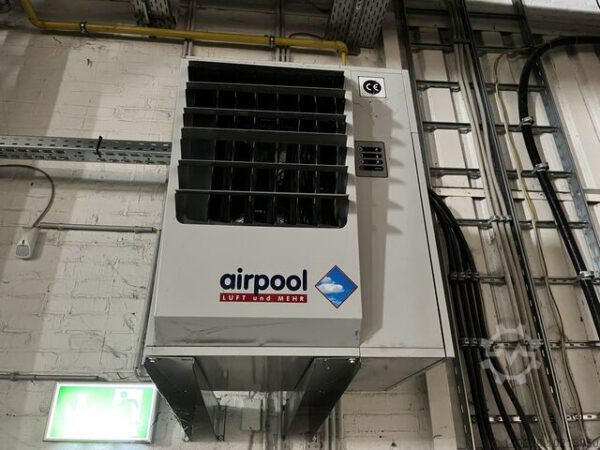 Hallenheizung, Zentralgasheizung airpool mit ca. 80m Rohr lagertechnik