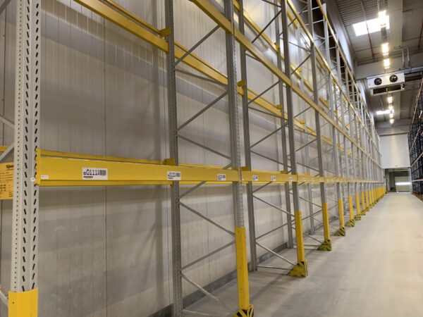1.000 Stellplätze Schwerlastpalettenregal,Tegometall, ca. 8 – 8,50m hoch, 1,5 To/Palette – gebraucht – : lagertechnik