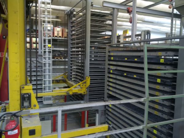 Blechlager Stopa, 86 Fächer (Kassetten) a 3 Tonnen, für Blechformat: 1,5 x3m, plus Palettmaster (2 St.) a 20 Lagerplätze – gebraucht - : – Bild 3