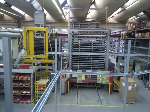 Blechlager Stopa, 86 Fächer (Kassetten) a 3 Tonnen, für Blechformat: 1,5 x3m, plus Palettmaster (2 St.) a 20 Lagerplätze – gebraucht - : – Bild 4
