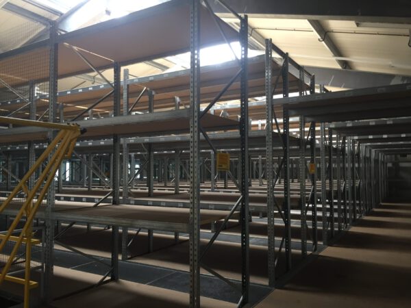 Palettenregalanlage (bzw. Weitspannregal), ideal auch als Absortierlager, die Anlage hat eine zusätzliche Ebene – gebraucht - : – Bild 5