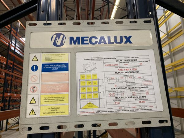 4 – 5.000 Stellplätze Schwerlastpalettenregal, Megalux, ca. 8 – 8,50m hoch, 1 To/Palette – gebraucht – : lagertechnik