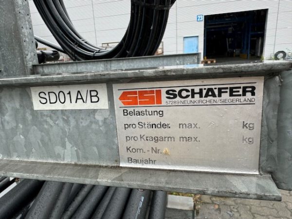 Kragarmregal, 2 x zweiseitig und 1 x einseitig, SSI Schäfer, Höhe ca. 5,30m, 730kg / Arm, verzinkt – Bild 10
