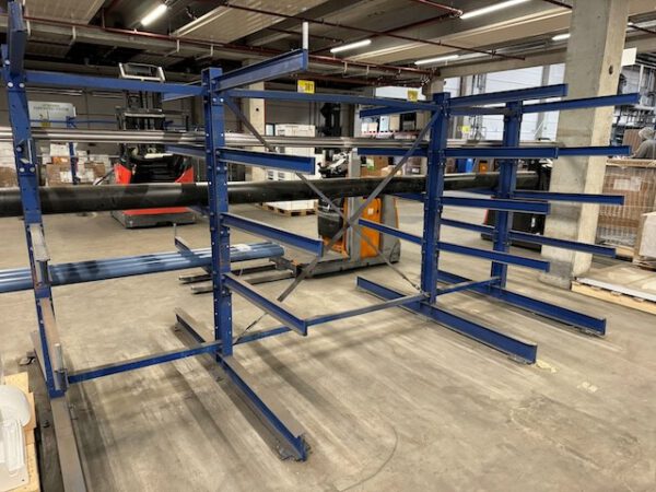 4 x Kragarmregal, zweiseitig, SSI Schäfer, 2m hoch, 1m Arme, 250kg / Arm – Bild 2