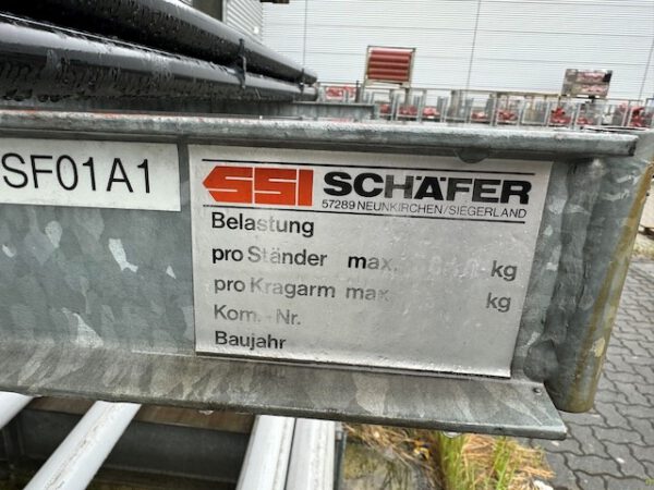Kragarmregal, 2 x zweiseitig und 1 x einseitig, SSI Schäfer, Höhe ca. 5,30m, 730kg / Arm, verzinkt – Bild 23