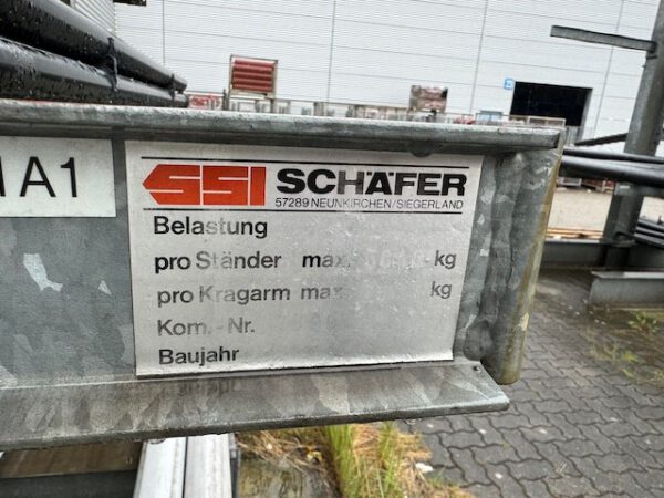 Kragarmregal, 2 x zweiseitig und 1 x einseitig, SSI Schäfer, Höhe ca. 5,30m, 730kg / Arm, verzinkt – Bild 24