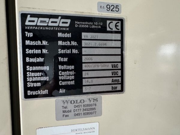 2 x Kartonverschließautomat / Kartonverschließer mit Naßklebestreifen, Bedo, VA 3821 – Bild 8