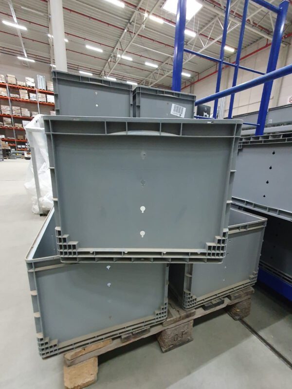 10.000 Stück Euro Stapelbehälter, 600 x 400 x 320mm, grau - gebraucht