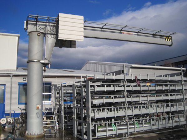 Säulenschwenkkran, Vetter, 2,5 to, Ausladung 8m, Rohrsäule 4765 mm, verzinkt für den Außeneinsatz