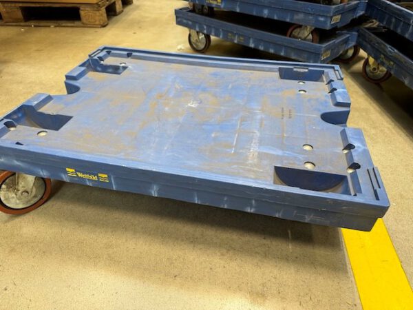 2.000 Stück, Kunststoff, Rolluntergestell / Rollwagen / Transportroller für Kisten, Fläche 80 x 60cm (z.B.: für Kisten 80 x 60cm oder auch Kisten 60 x 40cm ) – Bild 3