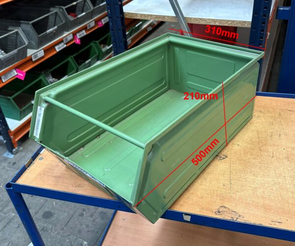 4.900 Stück Sichtlagerstapelkisten, Metall, ähnlich Typ: 14/7-1, ca. 720 x 448x 295mm und Typ: 14/7-2 l 50 x 30 x 20cm, mit Tragstab – Bild 5