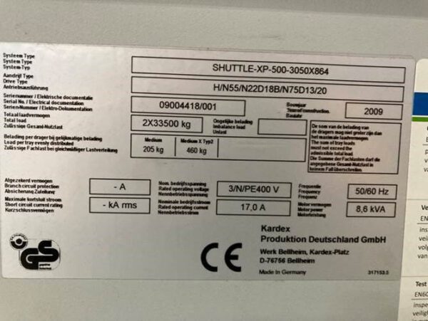 Liftsystem, Kardex, Shuttle XP-500 – Bild 4