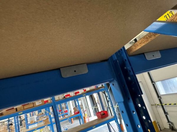 7 Stück Palettenregal / Weitspannregal je 2 Felder mit Spanplatten, Höhe ca. 2,50m, – Bild 11
