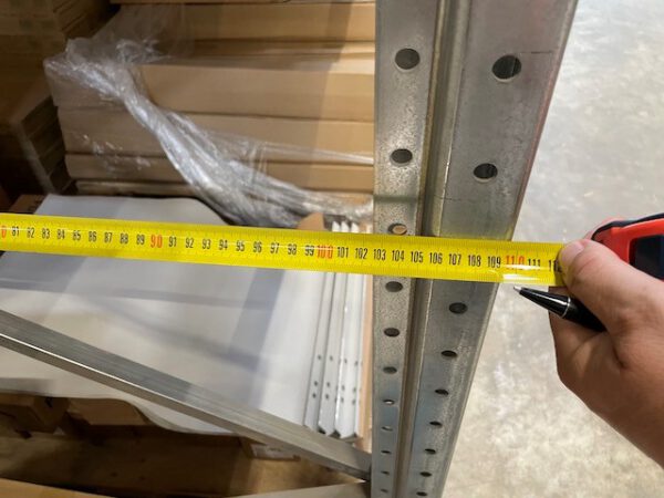 Palettenregal, Dexion, ca. 7,50m hoch, 616kg / Palette, 3m Traversenlänge ideal bei überbreiten Paletten, max. 2.200 Stellplätze – Bild 3