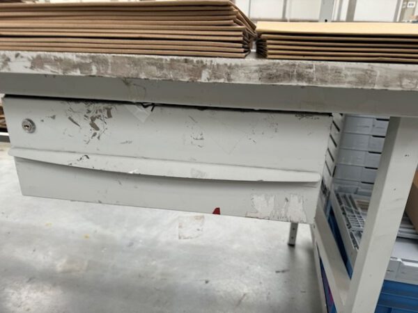 4x Packtisch, höhenverstellbar mit Ordnungssystem für z.B. Leerkartonagen – Bild 3