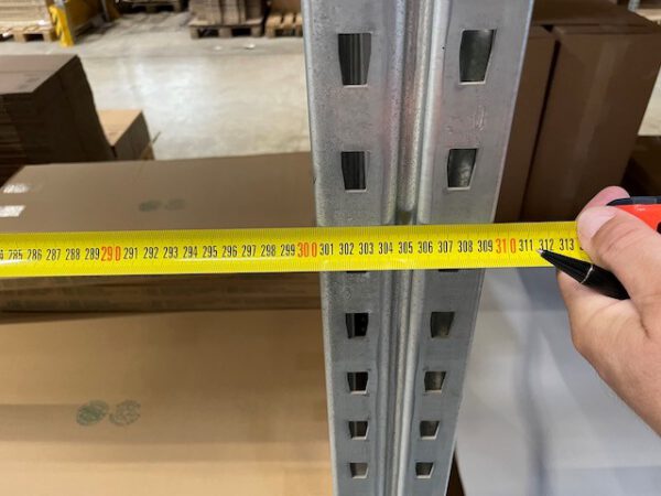 Palettenregal, Dexion, ca. 7,50m hoch, 616kg / Palette, 3m Traversenlänge ideal bei überbreiten Paletten, max. 2.200 Stellplätze – Bild 4