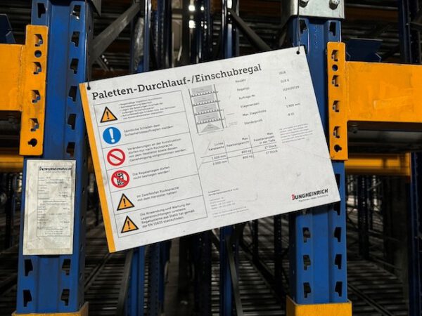 Palettendurchlaufregal für Europaletten etc., Jungheinrich, 800kg / Palette, 1.377 Palettenstellplätze  – Bild 45