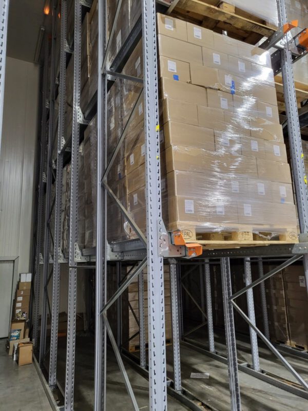 Palettendurchlaufregal für Europaletten, ca. 612 Palettenplätze, 600kg/Palette – gebraucht -: – Bild 3