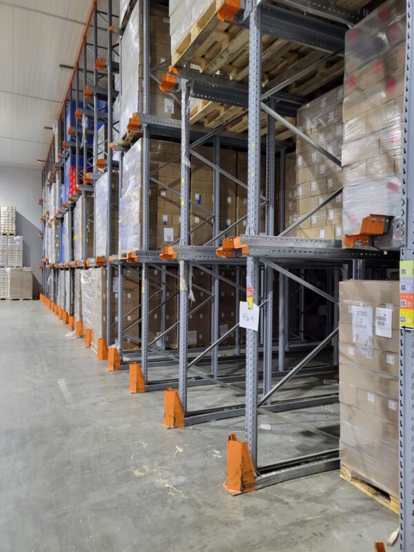 Palettendurchlaufregal für Europaletten, ca. 612 Palettenplätze, 600kg/Palette – gebraucht -: – Bild 4
