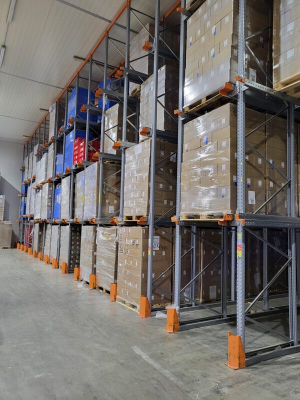Palettendurchlaufregal für Europaletten, ca. 612 Palettenplätze, 600kg/Palette – gebraucht -: – Bild 5