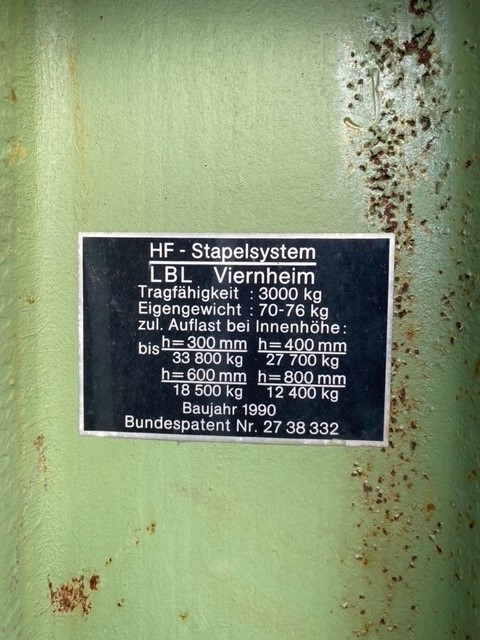 66 Sück, HF Stapelsystem, Stapeljoche lagertechnik