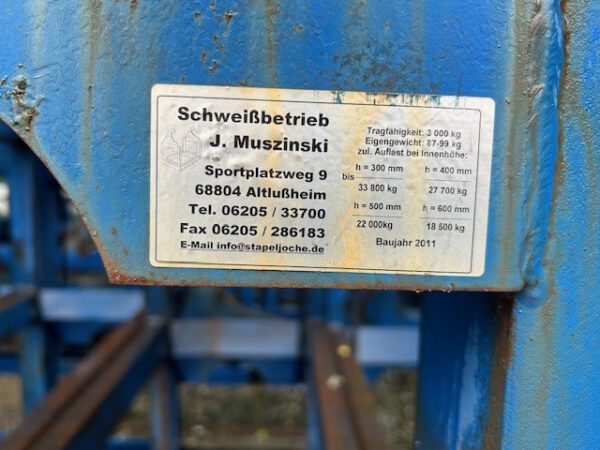 816 St. Stapeljoche für Langgut, J. Muszinski, 3 to Traglast, Höhen 400 / 500 / 600mm – Bild 4