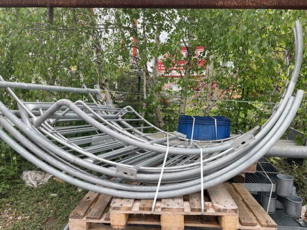 Spindeltreppe, Wendeltreppe Fluchttreppen, feuerverzinkt, 6,30m hoch, mit 1 Podest – Bild 13