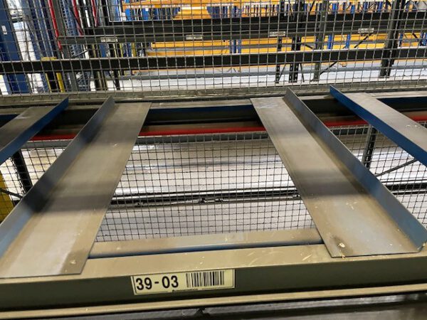 Tiefenauflagerahmen / Tiefenwinkelrahmen / Tiefenauflage für Palettenregale 1,10m zur sicheren Einlagerung von Gitterboxen oder Paletten, ca. 384 Stück