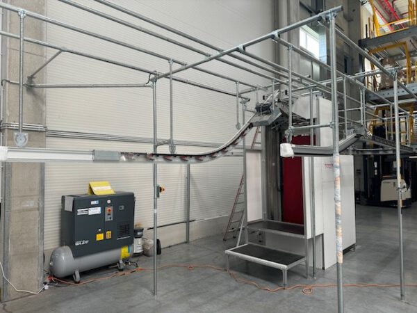 Vollautom. Verpackungsmaschine für Hängetextilien, Polypack -Vollautomat, Typ 40 inkl. Zuführstrecke – Bild 21