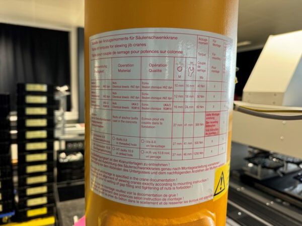 Säulenschwenkkran, Demag, 125kg, Ausladung 4m – Bild 3